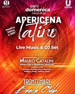 Apericena latino con Mauro Catalini al Frontemare Rimini.