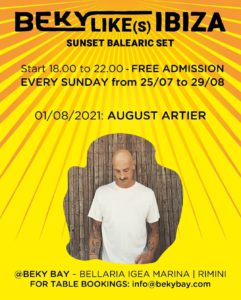 La festa di Ibiza arriva sulla spiaggia del Beky Bay Bellaria.