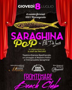 Arriva Saraghina Pop al Frontemare Rimini Beach Club.
