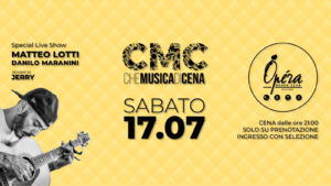 Sabato di musica all’Opera Riccione con Matteo Lotti.