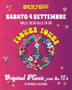 Al Beky Bay Bellaria arriva Flower Power. La magia degli anni 70 torna protagonista del sabato sera.