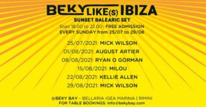 Mick Wilson è protagonista della nuova domenica di sole al Beky Bay Bellaria.
