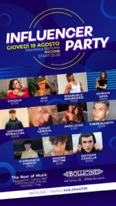 Bollicine Riccione presenta Influence Party. Non mancare!
