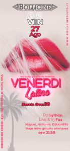 Nuovo venerdì over30 per tutti gli amanti della musica latina al Bollicine Riccione.