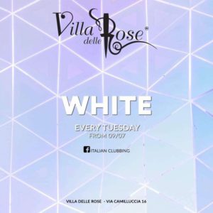 Tutti i martedì il divertimento continua alla Villa delle Rose con White Party.