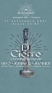 Playa Boho Riccione si prepara alla prima maratona musicale di fine estate. Dalle 13.00 in poi tanta techno e house.