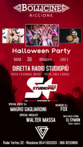 Bollicine Riccione e Radio Studio Più presentano Halloween Party Riccione.