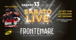 Sabato live al Frontemare Rimini con i Roxy Bar e i grandi successi di Vasco Rossi.