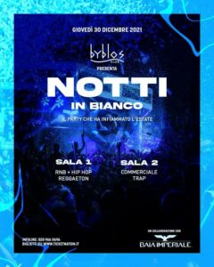 Byblos Riccione anticipa il capodanno 2022 con Notti in Bianco