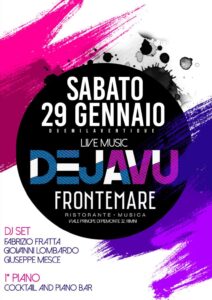 Sabato live al Frontemare Rimini con i mitici Dejavu!