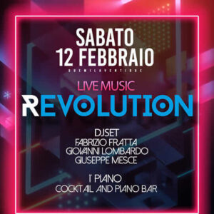 Sabato live al Frontemare Rimini con i Revolution live band.