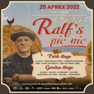Peter Pan Riccione presenta Ralf’s Pic Nic. Un evento speciale per gli amanti della musica elettronica.