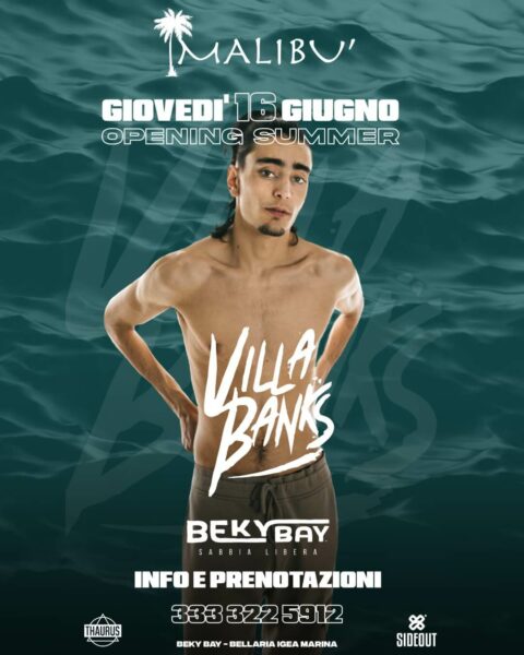Il Beky Bay Bellaria inaugura l’estate 2022 con Villabanks.