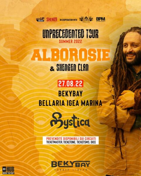 Alborosie e Shengen Clan approdano al Beky Bay Bellaria per un sabato di fuoco.