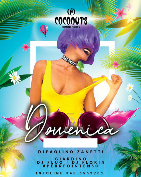 Domenica carica al Coconuts Rimini con Paolino Zanetti.