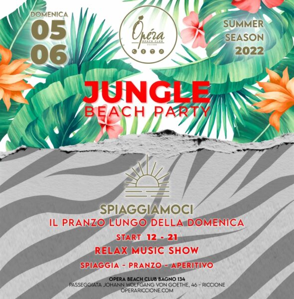 Jungle Party anima la domenica pomeriggio dell’Opera Riccione.