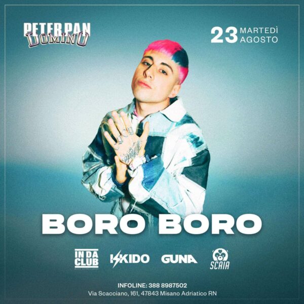 Boro Boro si scatena al Peter Pan Riccione