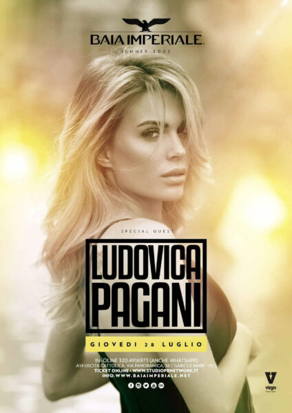 La bellissima Ludovica Pagani anima il nuovo giovedì alla Baia Imperiale