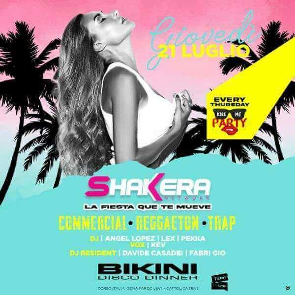 Nuovo giovedì esplosivo per il Bikini Cattolica con Kiss Me Party