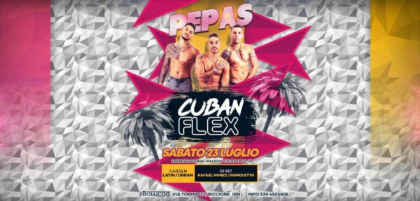 I Cuban Flex sono i protagonisti del sabato Pepas alla Baia Imperiale.