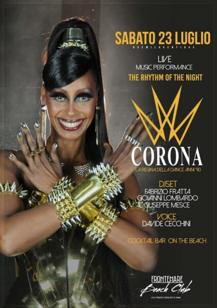 Rivivi gli anni 90 con la musica dance. Al Frontemare Rimini arriva Corona