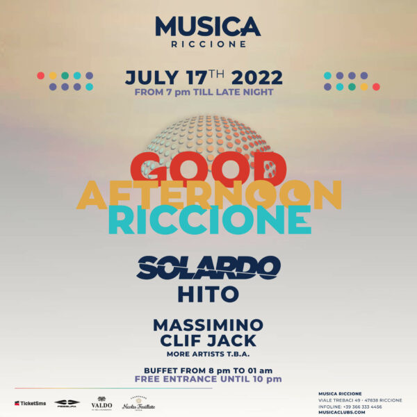 Musica Riccione presenta Good Afternoon Riccione.