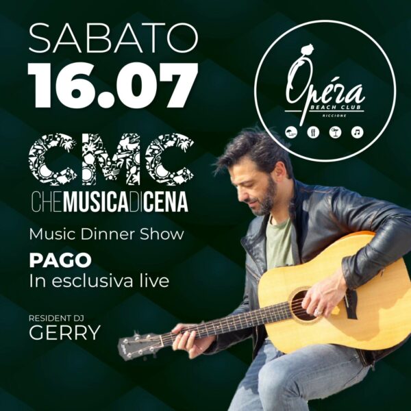Pago si scatena con nuovo live all’Opera Riccione
