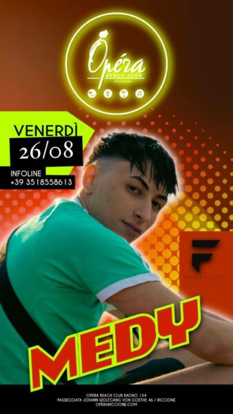 Opera Riccione torna un nuovo venerdì underground. Sul palco Medy