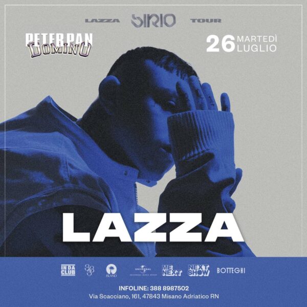 Sul palco del Peter Pan Riccione arriva Lazza