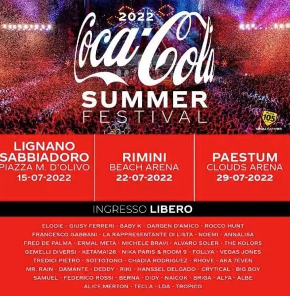 Coca Cola Summer Festival in arrivo al Rimini Beach Arena