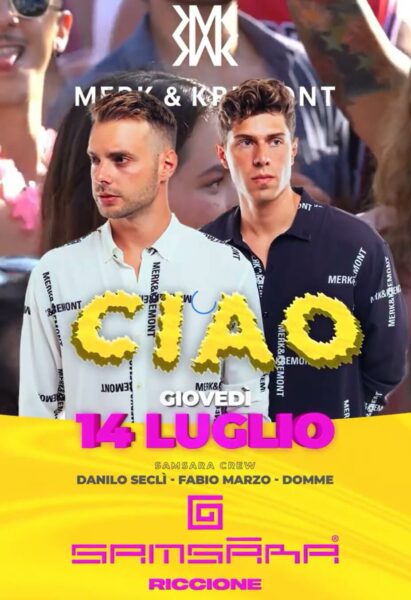 Merke & Kremont si scatenano al nuovo Beach Party del Samsara Riccione