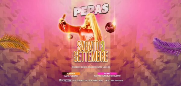 Sabato caraibico al Bollicine Riccione con Pepas