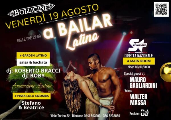 A Bailar ti aspetta per nuovo e carico venerdì al Bollicine Riccione