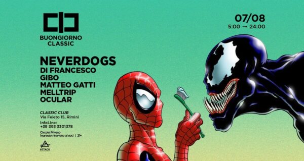Dall’alba alla notte fonda con i Neverdogs e tanta techno al Classic Club