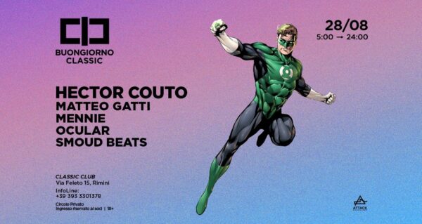 Domenica Techno al Buongiorno Classic con Hector Couto