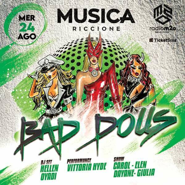 Radio m2o e Musica Riccione di nuovo insieme per Bad Dolls