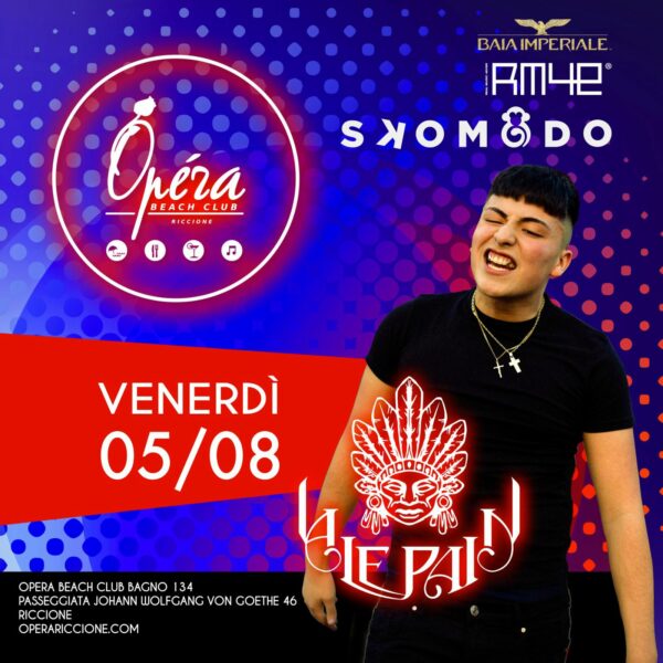 Vale Pain in concerto sulla spiaggia dell’Opera Riccione