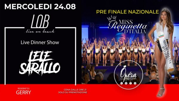 Lele Sarallo anima il nuovo mercoledì LOB dell’Opera Riccione