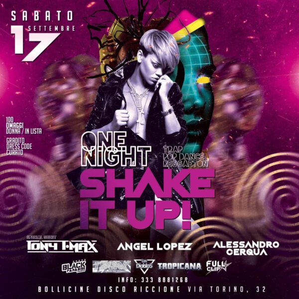 Sabato Bollicine Riccione con Shake Up e la famiglia Los Diablos
