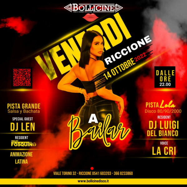 Super venerdì latino con il Bollicine Riccione