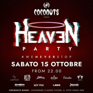 Coconuts Rimini Heaven Party,Deejay Resident