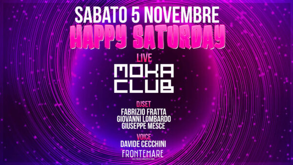 Sabato anni 80 al Frontemare Rimini con la musica del Moka Club.