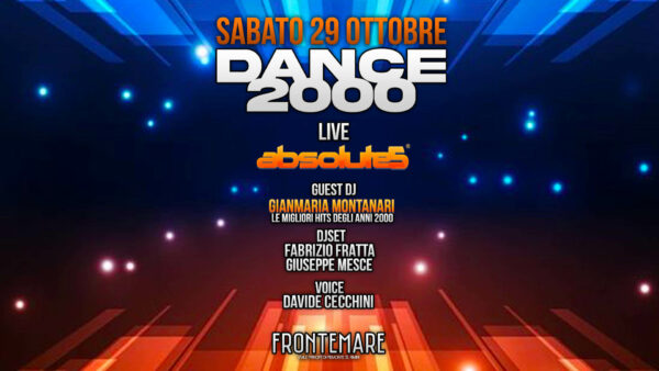 Nuovo sabato di musica commerciale al Frontemare Rimini con gli Absolute.