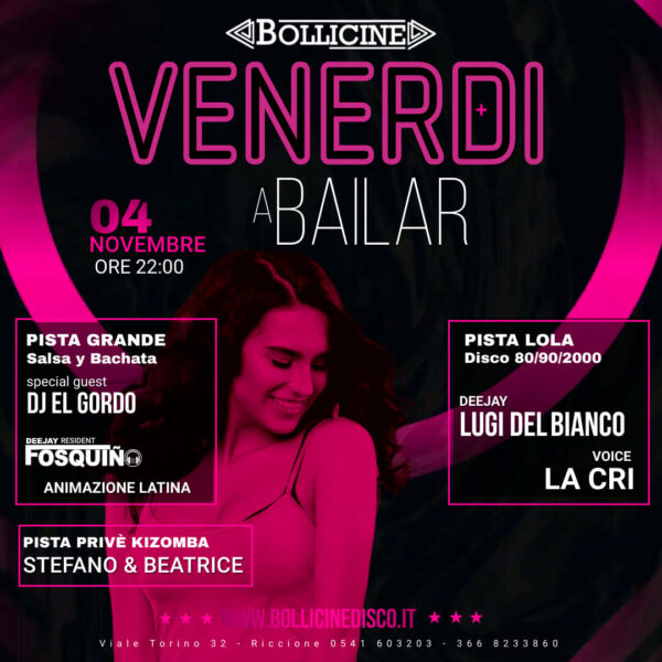 Ritorna il grande appuntamento con la musica latina del Bollcine Riccione. Preparati per A Bailar