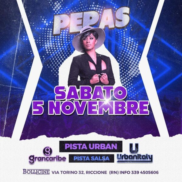 Nuovo sabato Pepas in arrivo al Bollicine Riccione