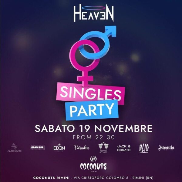 Al Coconuts Rimini arriva il Single Party. Trova la tua anima gemella