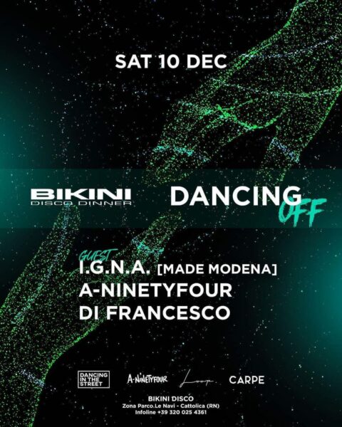 Bikini Cattolica torna alla carica con nuovo sabato techno