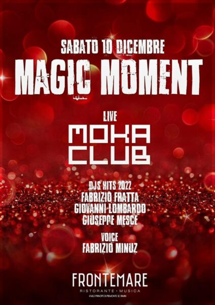 Frontemare Rimini ti aspetta per momento magico con i Moka club