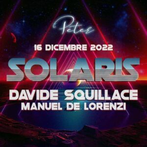 Venerdì Peter Pan Riccione dall’anima techno con Solaris e Davide Squillace