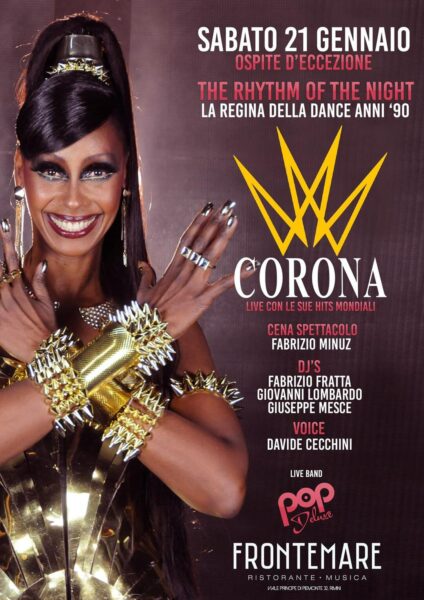 Balla la musica degli anni 90 al Frontemare Rimini con Corona